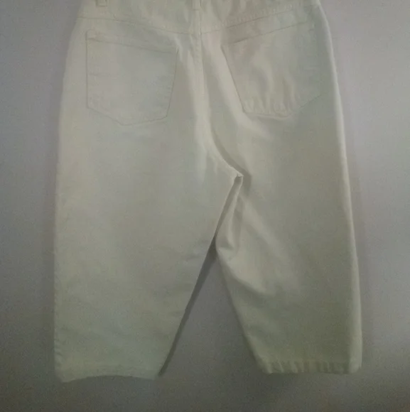 Khaki Denim Halston Jeanswear Cropped Pants Capri Jeans Sz 6 - Picture 9 of 15